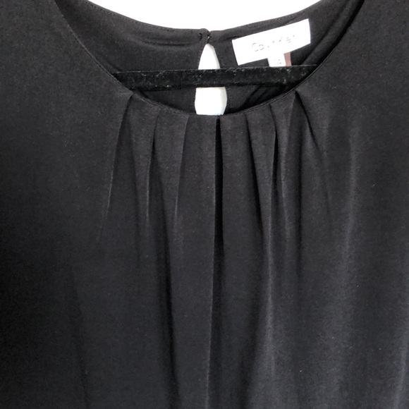 Calvin Klein Pleat Neck Sleeveless Top - Picture 4 of 9